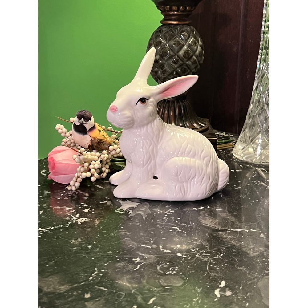 Vintage Ceramic White Rabbit Easter Decor Midwest of Cannon Falls White Bunny